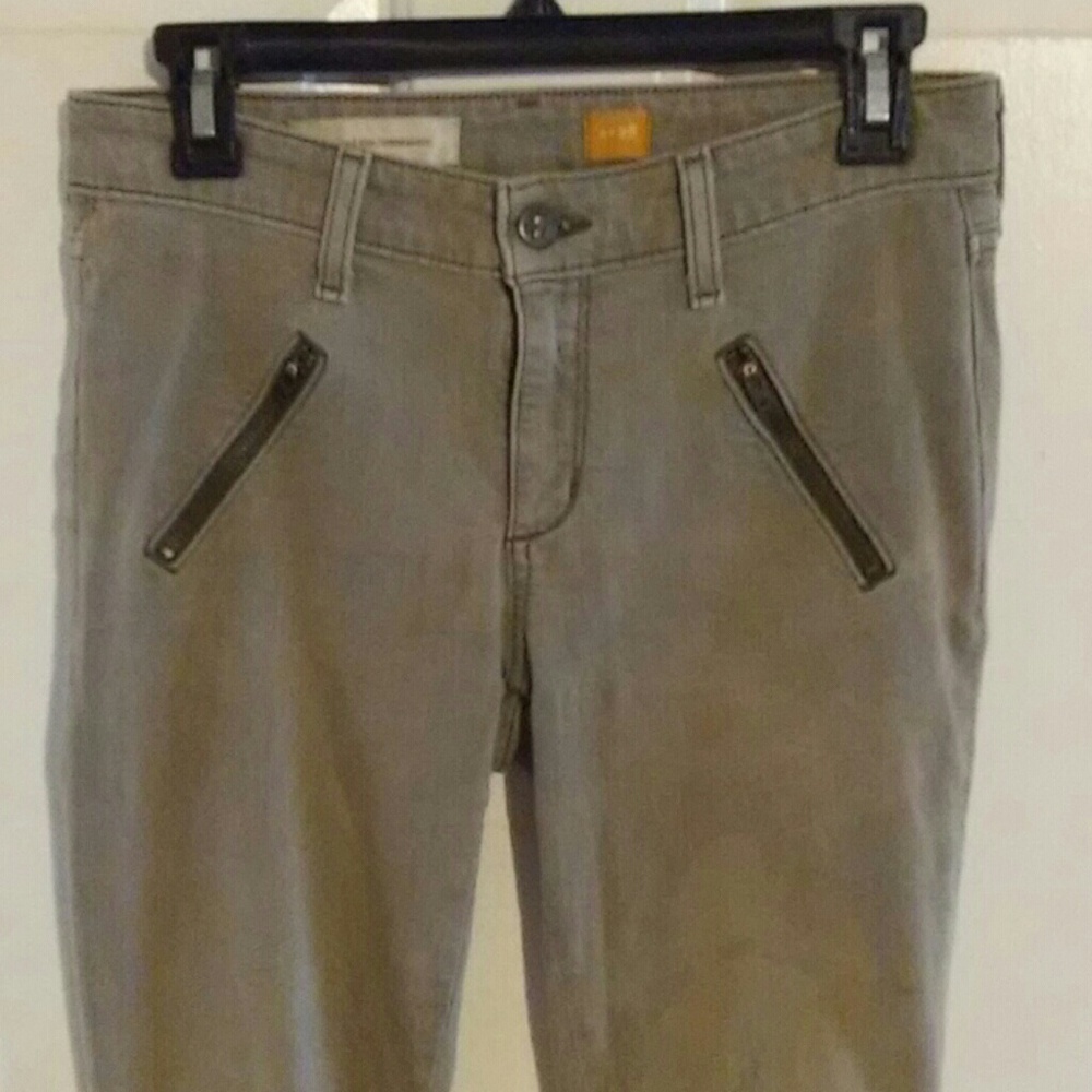 Anthropologie Pilcro and the letterpress serif skinny jeans army green VGC